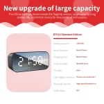 AEC BT518 Portable Wireless Bluetooth Speaker LED Alarm Clock Support AUX / TF Card / FM - Image 7