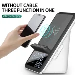 AEC BT512 Multifunctional Bluetooth Speaker 10W Wireless Charger LED Desktop Electronic Alarm Clock - Image 2