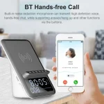 AEC BT512 Multifunctional Bluetooth Speaker 10W Wireless Charger LED Desktop Electronic Alarm Clock - Image 5