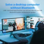 TX35 Bluetooth 5.2 Transmitter One Drag Two USB / AUX Dual Output - Image 4