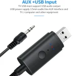 TX35 Bluetooth 5.2 Transmitter One Drag Two USB / AUX Dual Output - Image 8
