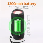 T&G TG227 Outdoor Portable Waterproof Bluetooth Music Speaker with LED Support FM / TF / USB - Image 6