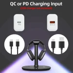 B-15A 4 in 1 Headset Holder Wireless Charger for Smart Phone & iWatch & Airpods - Image 5