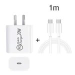 AU-20W PD USB-C / Type-C Travel Charger with Type-C to Type-C Data Cable, AU Plug, AU Plug + 1m PD Cable, AU Plug + 2m PD Cable - Image 7