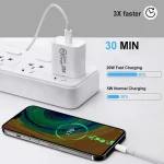 AU-20W PD USB-C / Type-C Travel Charger with Type-C to Type-C Data Cable, AU Plug, AU Plug + 1m PD Cable, AU Plug + 2m PD Cable - Image 2