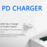 AU-20W PD USB-C / Type-C Travel Charger with Type-C to Type-C Data Cable, AU Plug, AU Plug + 1m PD Cable, AU Plug + 2m PD Cable - Image 3