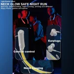 JG4 Flashing LED Neck-mounted Stereo Bluetooth Wireless Earphone - Image 6