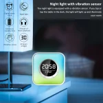 P10 LED Atmosphere Light Bluetooth Speaker with Alarm Thermometer Function - Image 2