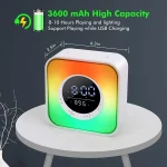 P10 LED Atmosphere Light Bluetooth Speaker with Alarm Thermometer Function - Image 6