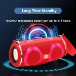 T&G TG642 RGB Light Waterproof  Portable Bluetooth Speaker Support FM / TF Card, TG642 - Image 4