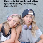 BT06C+ Children Head-mounted Cute Wireless Bluetooth Headset with Microphone & LED Light - Image 3