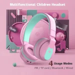 BOBo+ Adults & Kids Cute Bluetooth 5.0 Bass Noise Cancelling Headset with Mic - Image 3