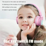 BOBo+ Adults & Kids Cute Bluetooth 5.0 Bass Noise Cancelling Headset with Mic - Image 4