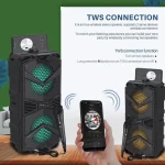 NewRixing NRG5501B Outdoor Portable Karaoke Wireless Speaker 16W Audio Amplifier, with Mic, No Mic - Image 4