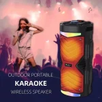 NewRixing NRG6601A Outdoor Portable Karaoke Wireless Speaker 20W Audio Amplifier With Mic - Image 3