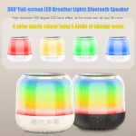 JY12 Full-screen RGB LED Breather Light Wireless Bluetooth Speaker - Image 5