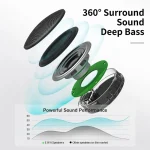 EWA A106Pro IPX7 Waterproof Mini Portable Bluetooth Metal Speaker - Image 3
