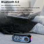 AEC S8 Alarm Clock Bluetooth Speakers with LED Light Support TF / FM, S8 - Image 5