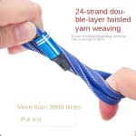 XJ-76 40W 5A 3 in 1 USB to 8 Pin + Type-C + Micro USB Super Flash Charging Cable, Length: 1.18m, XJ-76 40W - Image 7