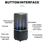 TU102 RGB Colorful Lighting Wireless Bluetooth Speaker Support FM / TF Card - Image 6