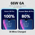 ENKAY 66W USB to USB-C / Type-C Full Protocol 6A Fast Charging Data Cable, 1m, 2m - Image 3