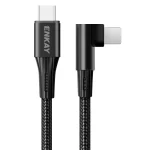ENKAY PD 20W 3A USB-C / Type-C to 8 Pin Elbow Fast Charging Nylon Braided Data Cable, 1m, 2m