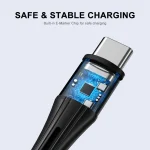 ENKAY PD100W 2 in 1 USB-A / USB-C to Type-C 5A Fast Charging Cable, Length: 1m - Image 7