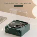 Duosi X11 Vinyl Atomic Retro Bluetooth Speaker Desktop Creative Alarm Clock - Image 3