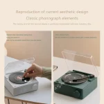 Duosi X11 Vinyl Atomic Retro Bluetooth Speaker Desktop Creative Alarm Clock - Image 7