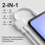 ENKAY ENK-AT105 USB-C / Type-C to Dual Type-C Headphone & Charging Adapter Data Cable - Image 6