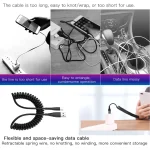 1.5m Spring Telescopic Mobile Phone Fast Charging Data Cable, USB to 8 Pin, USB to Type-C, USB to Micro USB - Image 3
