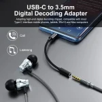 ENKAY USB-C / Type-C to 3.5mm Nylon Braided Aux Adapter Digital Decoding Audio Cable - Image 2
