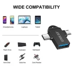 ENKAY ENK-AT112 2 in 1 Type-C + Micro USB to USB 3.0 Aluminium Alloy OTG Adapter - Image 2