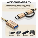 ENKAY ENK-AT113 2 in 1 Type-C / Micro USB to USB 3.0 Nylon Braided OTG Adapter Cable - Image 2