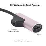 ENKAY ENK-AT109 Male 8 Pin to Dual Female 8 Pin Adapter Data Transfer Cable - Image 2