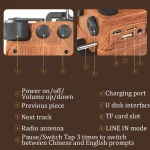 A8 Portable Retro FM Radio Wireless Bluetooth Speaker - Image 7