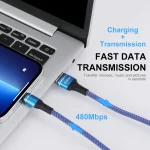 ENKAY ENK-CB121 1.5m 3 in 1 USB 3.0 to Type-C / 8 Pin / Micro USB 5A Fast Charging Cable - Image 4