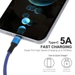 ENKAY ENK-CB121 1.5m 3 in 1 USB 3.0 to Type-C / 8 Pin / Micro USB 5A Fast Charging Cable - Image 5