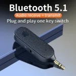 T06 2 in 1 Car Bluetooth 5.1 Receiver 3.5mm Audio Transmitter - Image 2