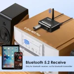 B35S Bluetooth 5.2 Music Receiver Digital to Analog Converter Supports U-disk Fiber Coaxial - Image 5