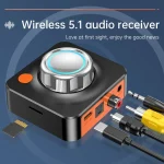 C39HD Bluetooth 5.1 Audio Receiver AUX Coaxial Fiber Output Supports TF Playback - Image 2