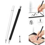 AT-30 2-in-1 Silicone Sucker + Conductive Cloth Head Handwriting Touch Screen Pen Mobile Phone Passive Capacitive Pen with 1 Pen Head - Image 2
