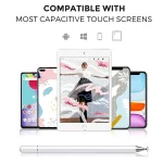 AT-30 2-in-1 Silicone Sucker + Conductive Cloth Head Handwriting Touch Screen Pen Mobile Phone Passive Capacitive Pen with 1 Pen Head - Image 9