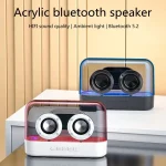 K9 Transparent RGB Portable Wireless Bluetooth Speaker Support AUX FM TF Card - Image 2