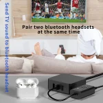 T9 Low latency 5.2 Bluetooth Audio Transmitter Supports Fiber Optic Coaxial APTX Full Series, With USB Cable, No Cable - Image 4