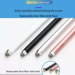 AT-32 3-in-1 Precision Sucker Capacitive Pen + Conductive Cloth Head + Handwriting Signature Pen Mobile Phone Touch Screen Pen with 2 Pen Head - Image 11