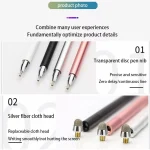 AT-32 3-in-1 Precision Sucker Capacitive Pen + Conductive Cloth Head + Handwriting Signature Pen Mobile Phone Touch Screen Pen with 2 Pen Head - Image 4