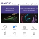 Kingkong Bluetooth Wireless RGB Luminous Gaming Headset with Mic Support TF/FM Radio - Image 3