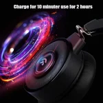 Kingkong Bluetooth Wireless RGB Luminous Gaming Headset with Mic Support TF/FM Radio - Image 5