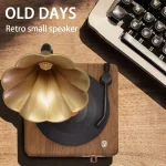 T15 Vinyl Atomic Bluetooth Retro Wireless Audio Desktop Speaker - Image 2